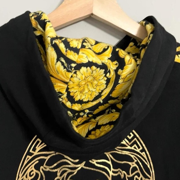 Authentic Versace Medusa Print Fleece Pullover Hoodie - Picture 5 of 8